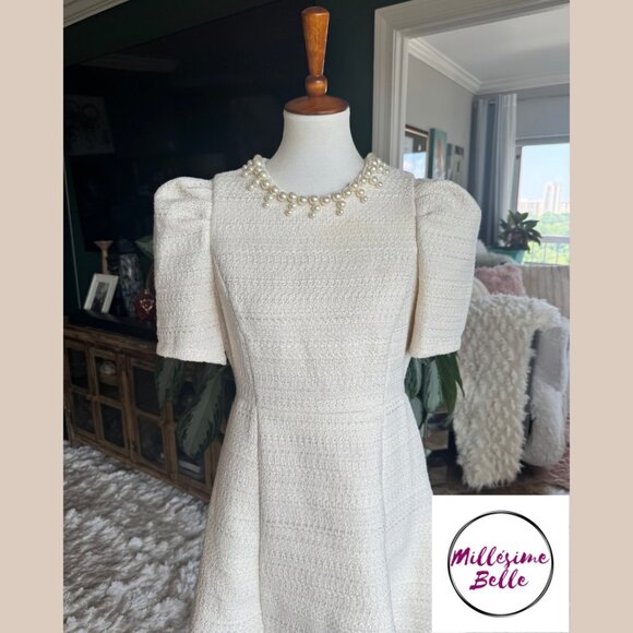 Faux Pearl Tweed Mini Dress - Exclusive - Picture 4 of 8